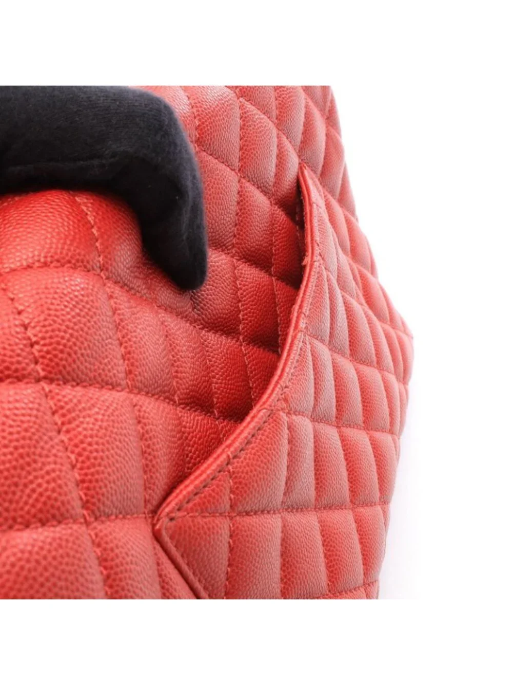 Chanel Handbag Coco Handle 29 Top Flap Bag Quilted Red Caviar Leather 2-Way